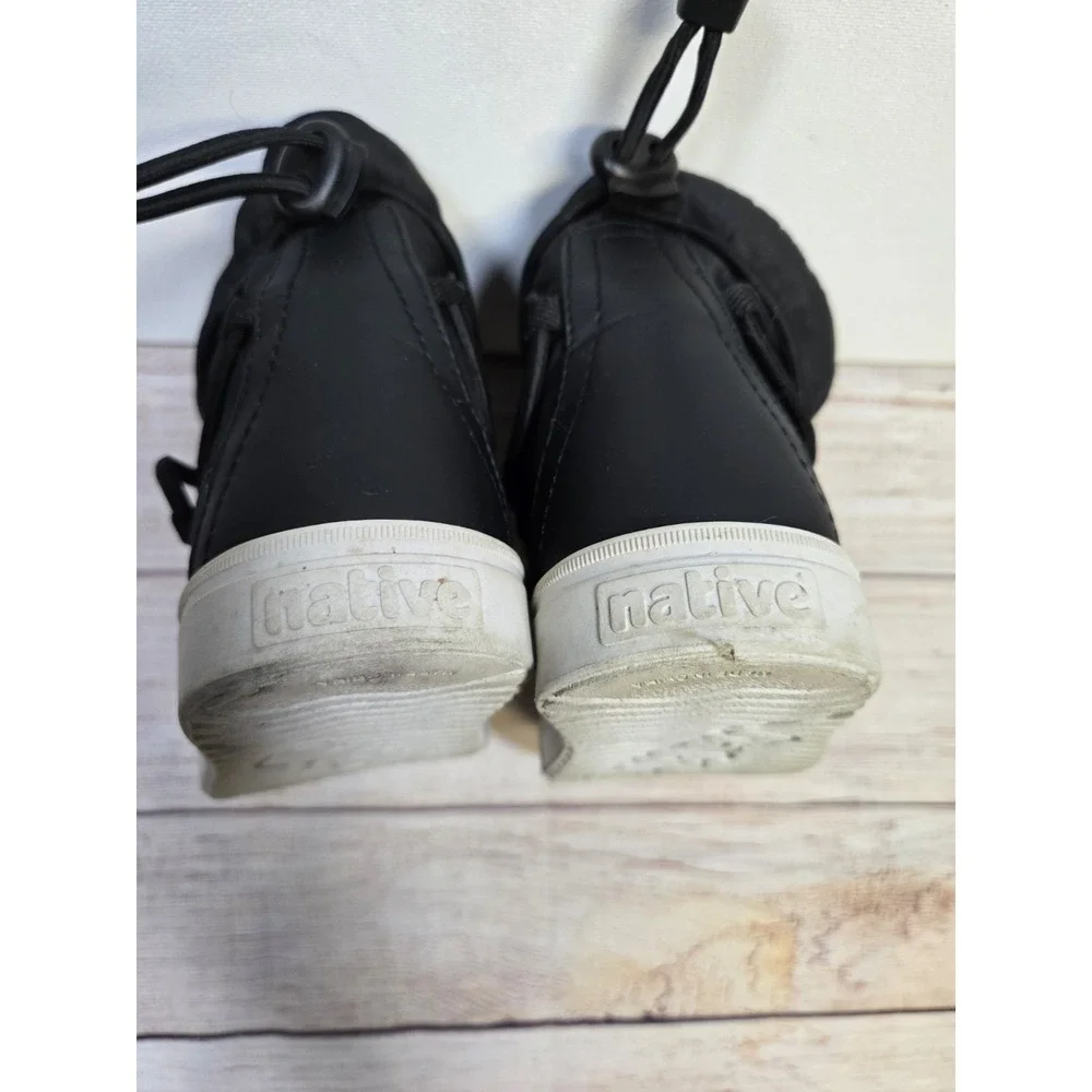 Native Chamonix Boots Toddler Boys‎ Size C9  Black Fleece Lined Winter Snow Warm